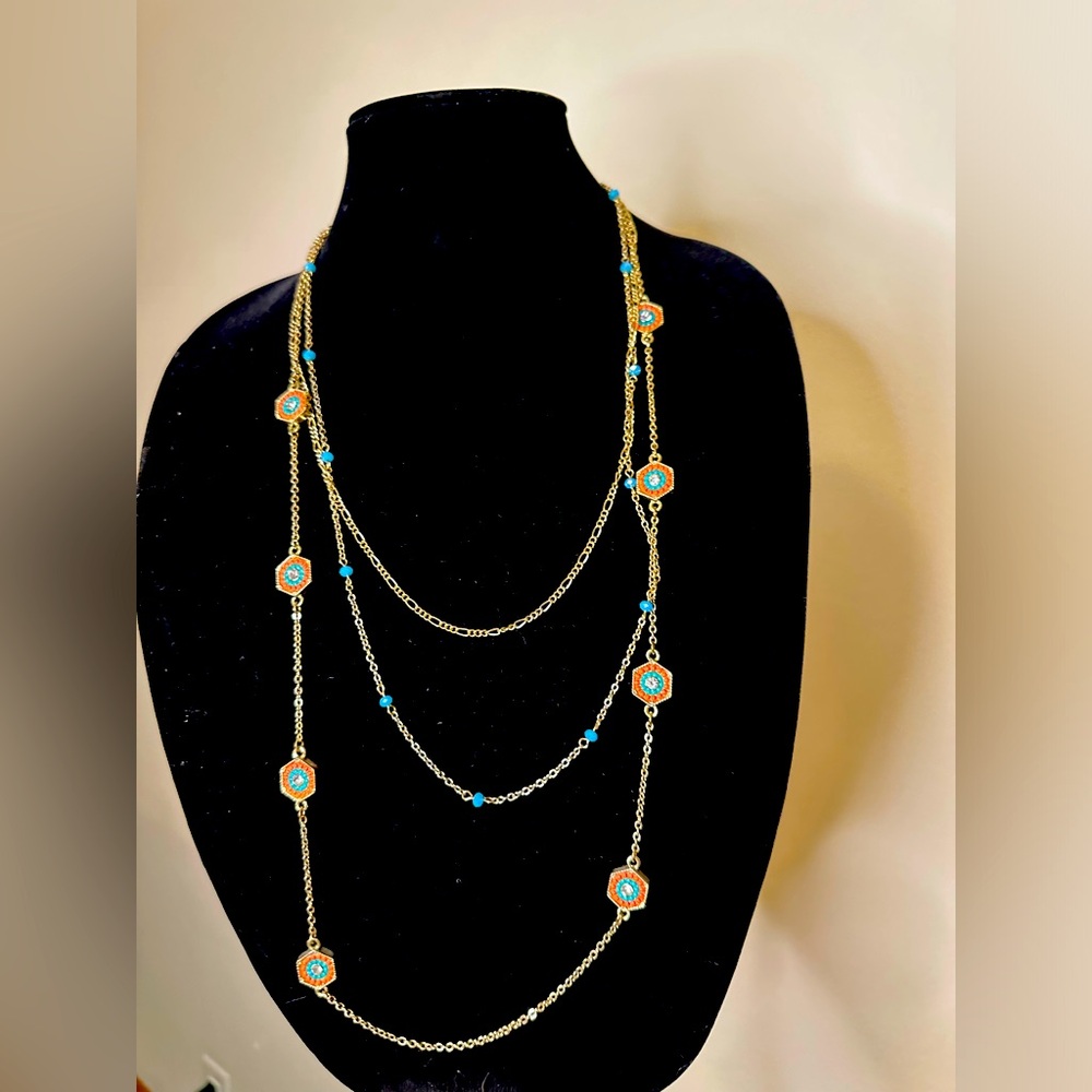 Layered gold necklace